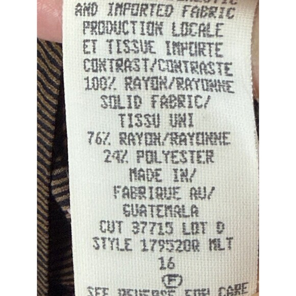 Vtg Carole Little Women Tunic Shirt Boho Animal Print Floral Button Up Brown 16 - Picture 13 of 13